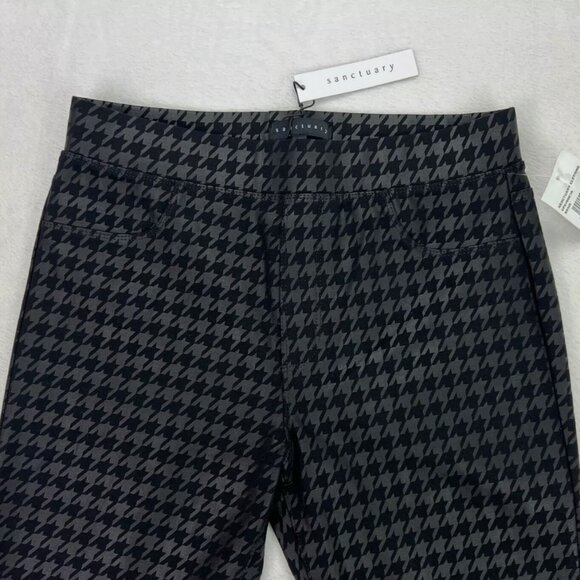 Sanctuary Anthropologie Houndstooth Runway Leggings Pants Black & Gray NWT - Picture 10 of 16